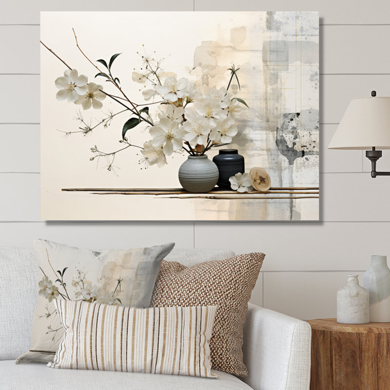 «Asian Art Sumie Zen II», reproduction d'art sur toile asiatique, Sans cadre, H 28 po x l 60 po, Toile tendue