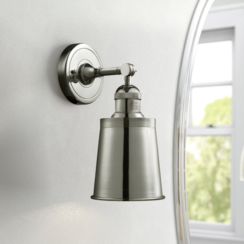 Lavender Hill Dimmable Bath Sconce, Polished Nickel, 6 Watt Vinage LED Bulb, Satin Gold