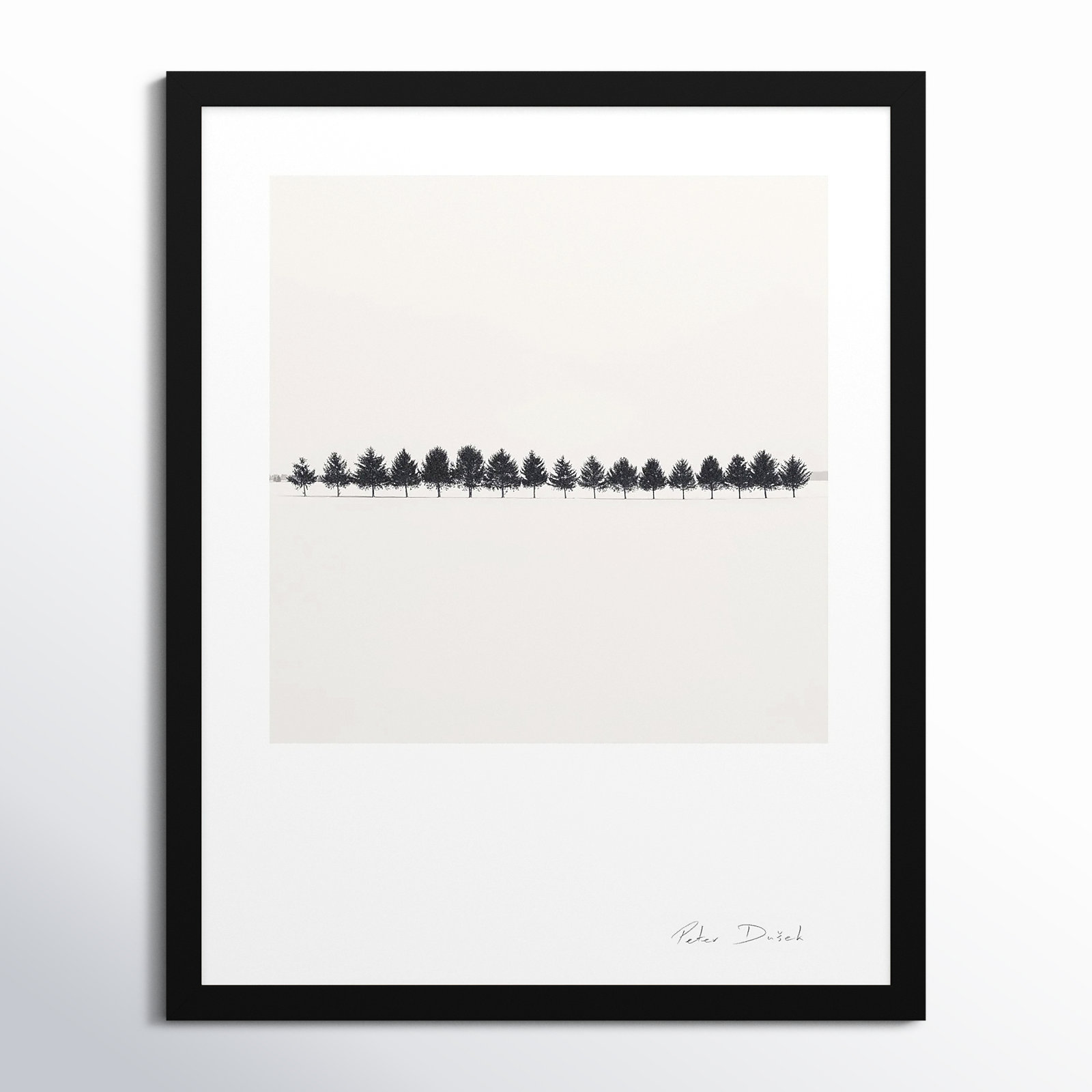 Seventeen Trees by Peter Dušek, Black, 50" H x 40" W x 1.25" D