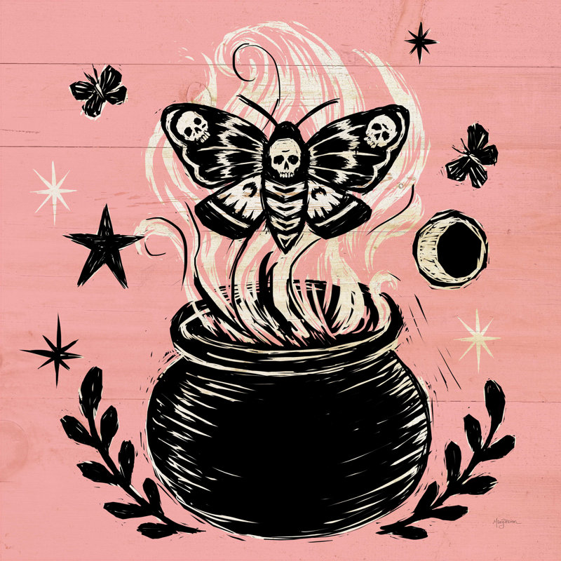 Mystical Halloween - rose, H 36 po x l 36 po