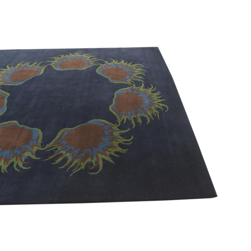Tapis carré bleu marine Orlando
