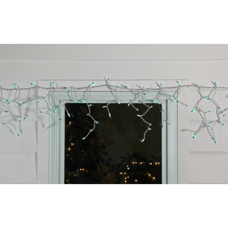 100-Count Green Mini Christmas Light Set 4.6ft White Wire