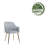 Velvet Upholstered Dining Chair with Gold Chrome Legs-623964271