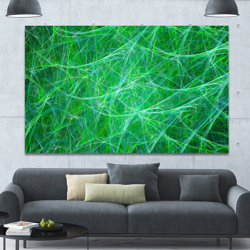 « mystic green nervures », impression sur toile, H 40 po x l 60 po x P 1,5 po