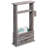 Narrow Side Table, Slim End Sofa Table In Vintage Grey Wood With Storage Shelf, Magazine And Remote Holder