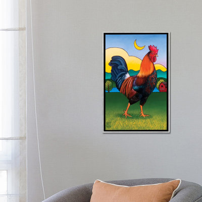 «Rufus the Rooster» par Stacey Neumiller - reproduction d'art