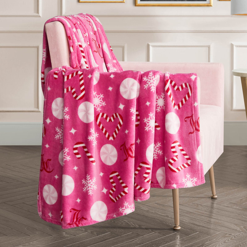 Juicy Couture Snowglobe Plush Throw Blanket, Snowglobe