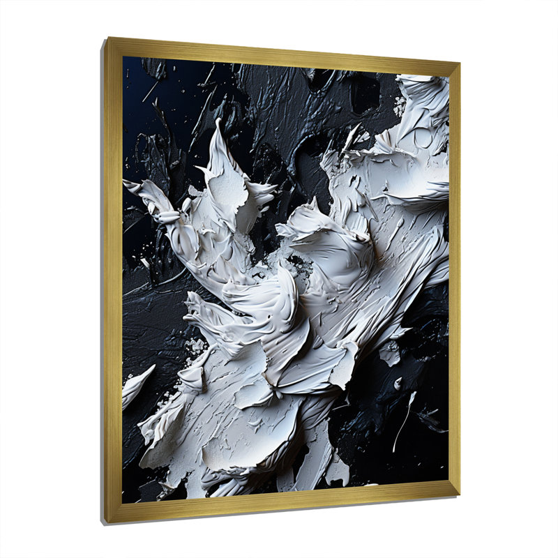 «Abstract River Of Euphoria», peinture abstraite sur toile, H 20 po x l 12 po x P 1 po, Cadre doré à une seule photo