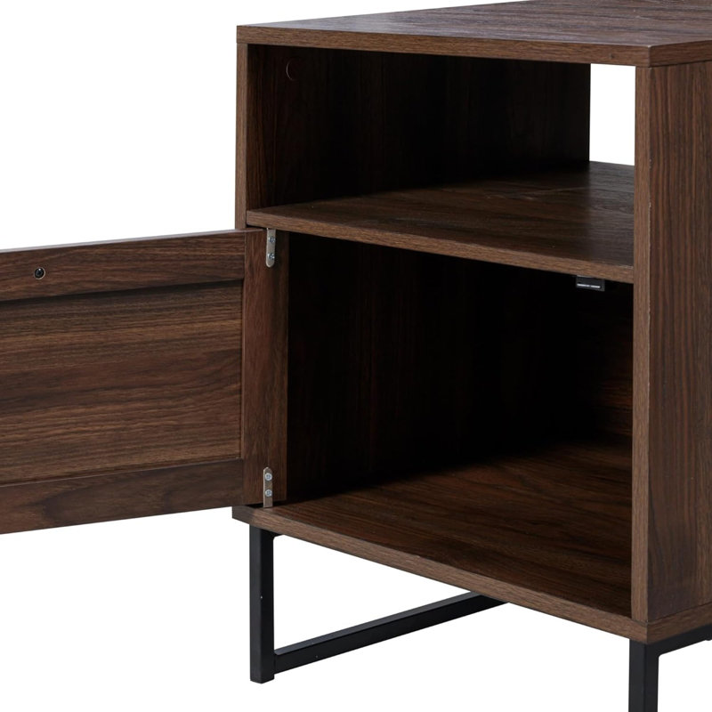 Table de chevet bohémienne multifonctionnelle avec rangement en MDF pour le salon et la chambre à coucher