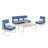 Bricelynn 5 - Person Aluminum & Wicker Outdoor Sofa Seating Group with Cushions & Pillows-220975608-220975609