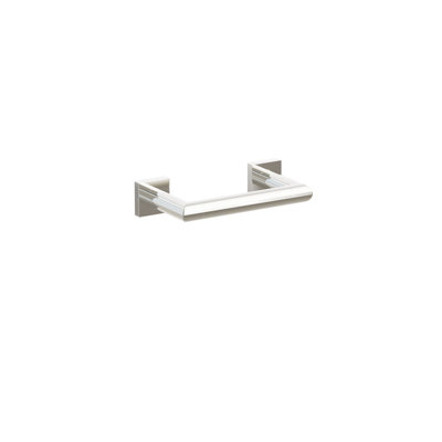 Emtek Modern Tubular Paper Holder - Pivoting Double Post w/ Small Square Rosette