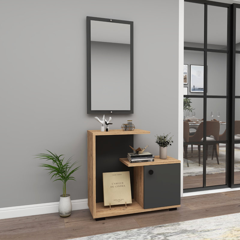 Lily-Lee 72cm Console Table, Atlantic Pine/Anthracite