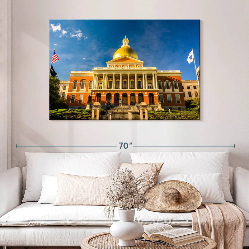 Massachusetts State House Boston, H 32 po x l 48 po