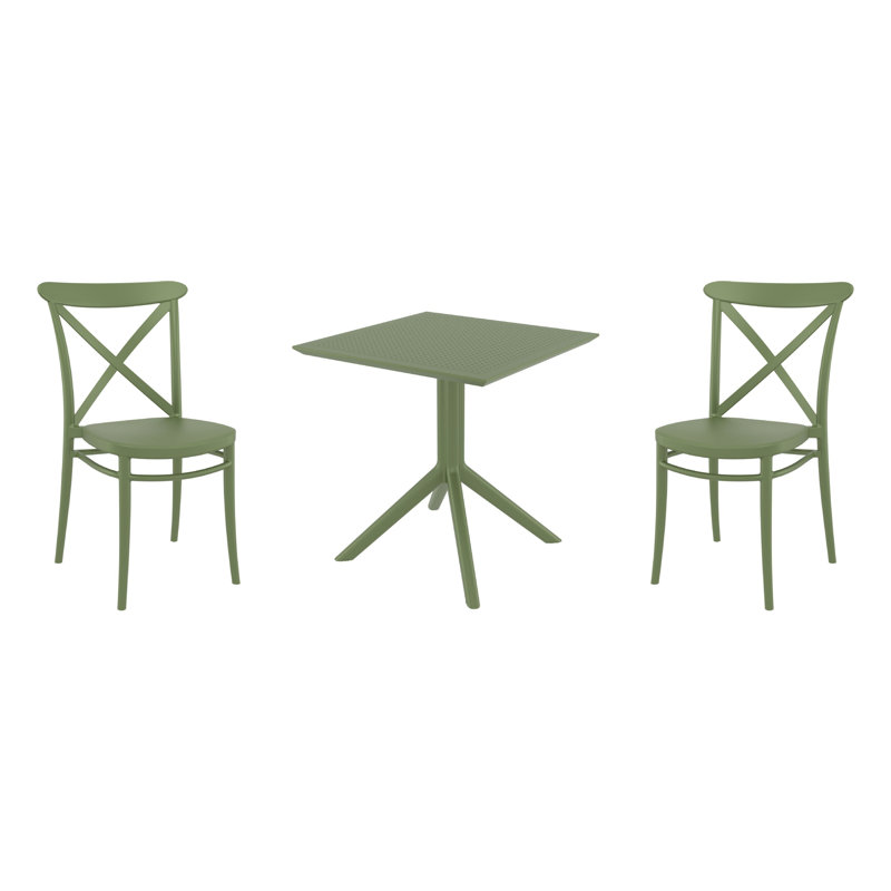 Ensemble bistro 27,5 po Farrah, Vert olive