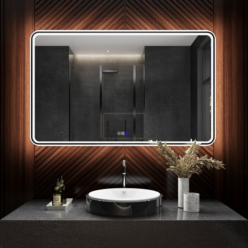 Miroir de salle de bain Liutza, Rectangle, 30 po x 48 po