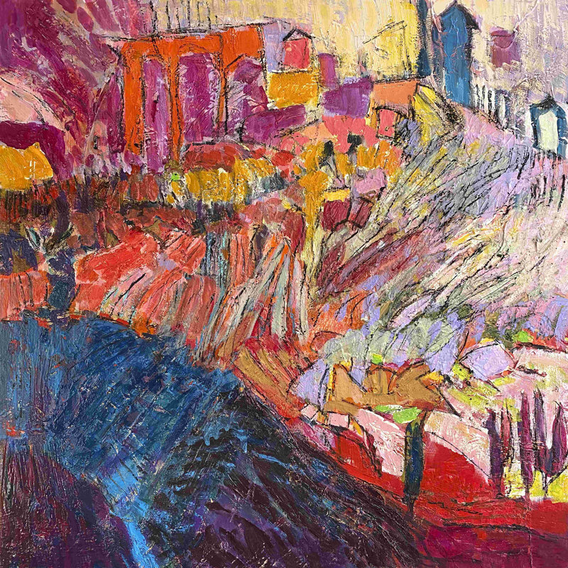 Splendid Garden III - Impression sur toile tendue, H 12 po x l 12 po