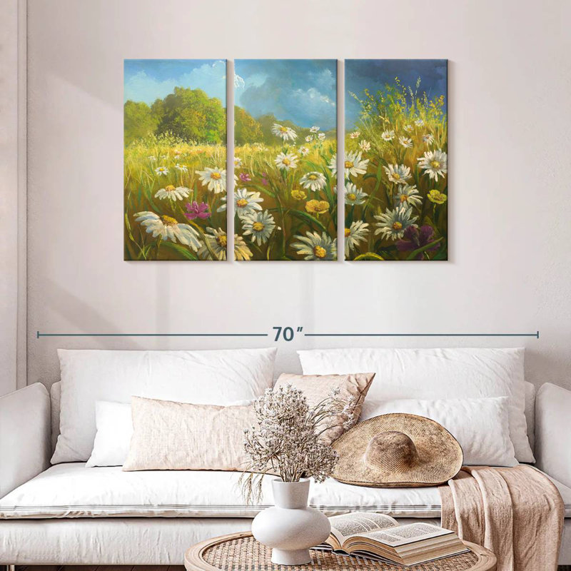Champ de fleurs d'Alvord en été, H 28 po x l 45 po