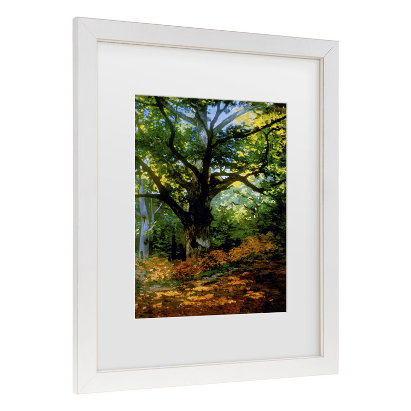 Claude Monet, «Bodmer Oak, Fontainebleau Forest», art encadré mat, Blanc, H 22 po x l 18 po x P 0,75 po