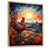 Toile avec cadre flottant or