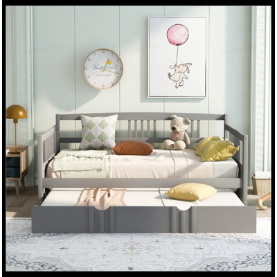 Daybed Wood Bed with Trundle, Space-Saving and Multi-Functional Design for Modern Homes