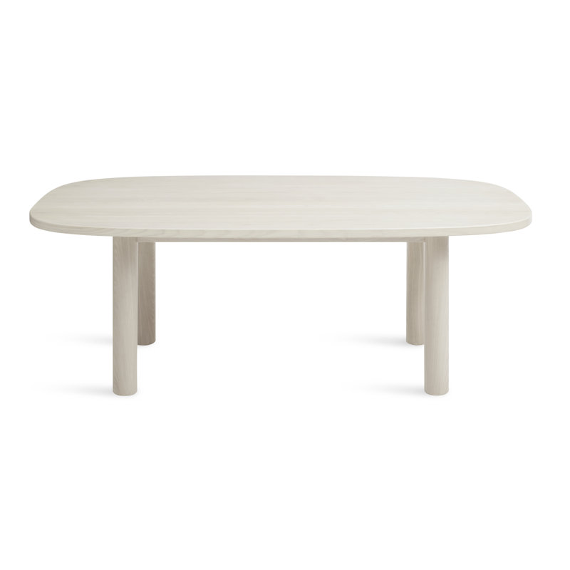 Good Times Oval Solid Wood Dining Table, Whitewashed Ash, 45" W x 100" L
