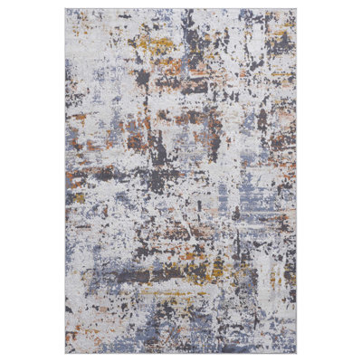 Tapis 5 x 7 et bleu marine - sans perte de teinture, décore le salon, la chambre à coucher, la salle à manger, teint artistiquement, idéal pour l'élégance