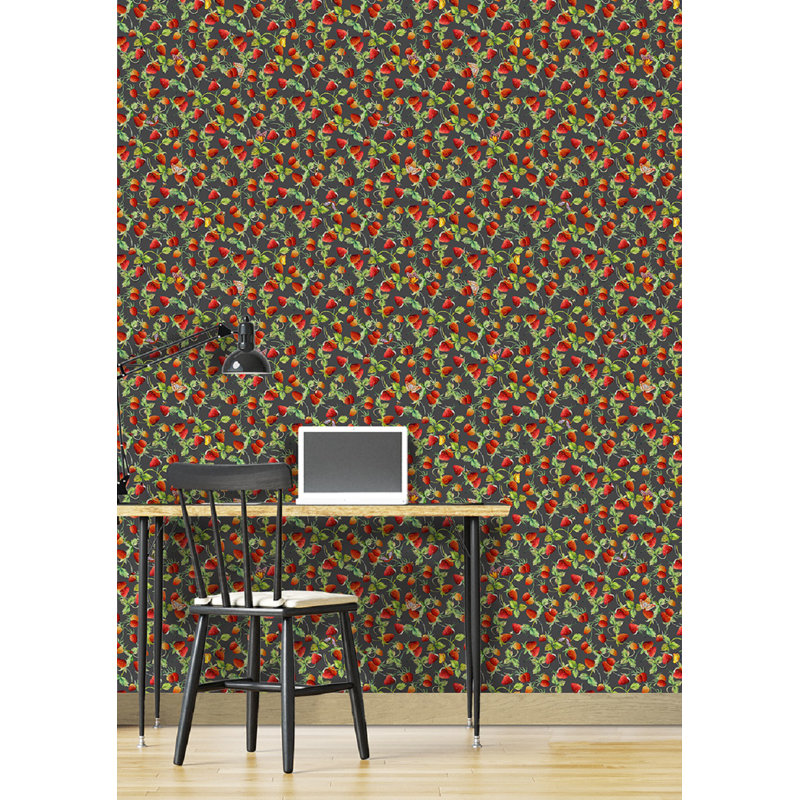 Samiyah 10m x 68cm Matte Roll, Black/Red