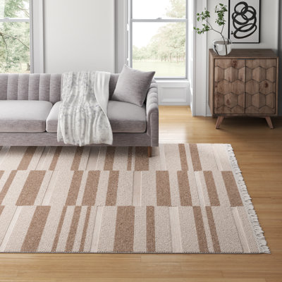 Tapis ivoire / brun clair Charvik