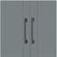 Grand lit mural avec placard, gris-121070236