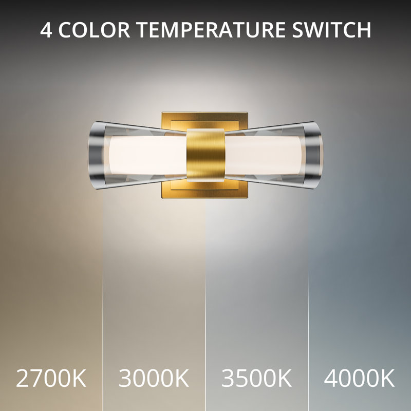 Hourglass LED 4-CCT Wall Sconce, Aged Brass