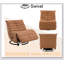 Fauteuil inclinable et oscillant en cuir synthétique Talmon