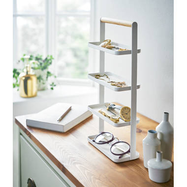 Yamazaki Tosca Small White Wood-Top Stackable Kitchen Rack + Reviews