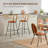 Upholstered Faux Leather Counter Stool with Iron Frame-96003278