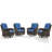 Wicker Patio Furniture Set- 4 Pieces Swivel Patio Chairs,PE Rattan Outdoor Rocking Chairs Porch Furniture for Garden Deck-87763112-87763113