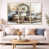 Toile naturelle avec cadre flottant