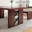 Table de salle à manger rectangulaire pour 6 à 8 personnes, table de salle à manger de style campagnard moderne, idéale pour les restaurants, les cuisines et les salons.-560801751