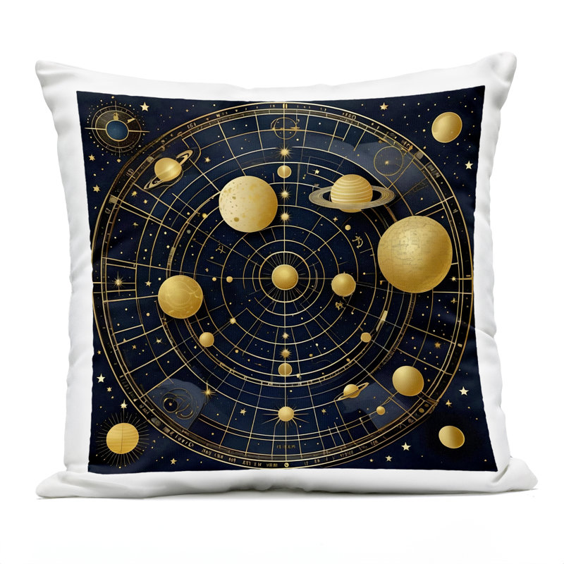 Coussin extérieur Astral Planets in Solar System Design par Tabz Jones