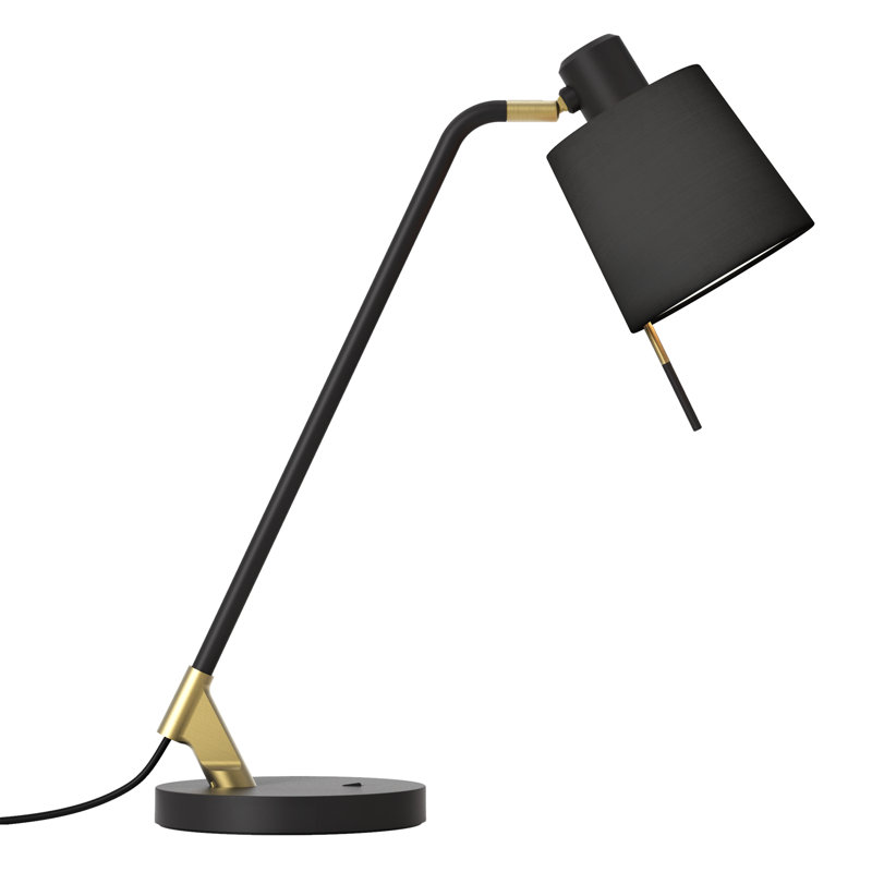 Edward Desk Lamp, Black, Polycotton