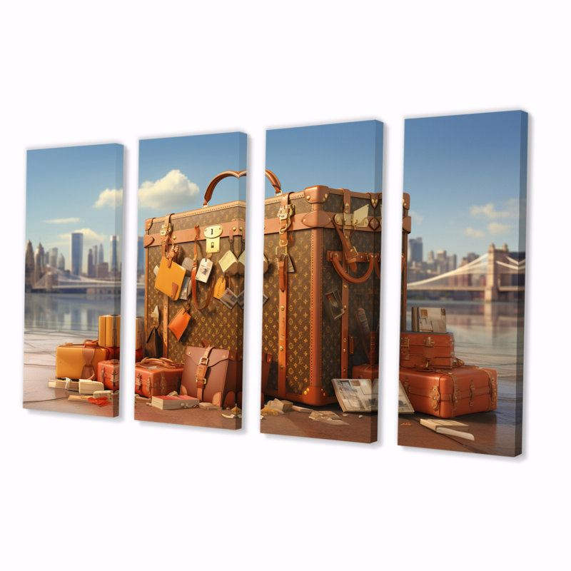 Louis Emblématique Voyage II sur toile, reproduction de 4 pièces