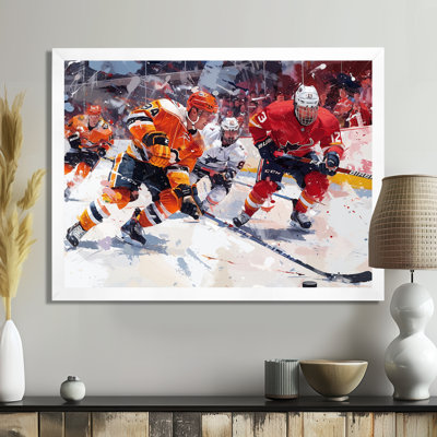 Hockey Players During Playoffs I  Sport Hockey Wall Art Print