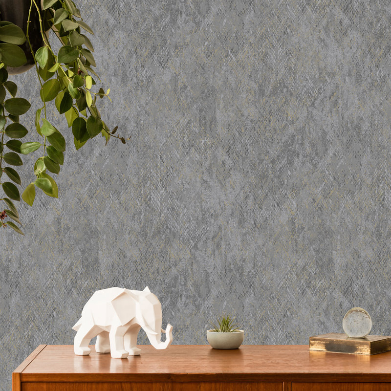 Python Diamond Texture Wallpaper, Dark Gray