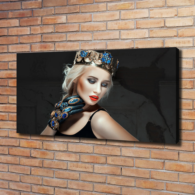 Woman In A Crown - No Frame Print on Canvas