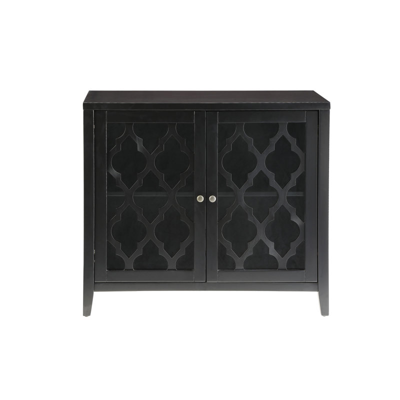 Ceara Black Finish Console Cabinet