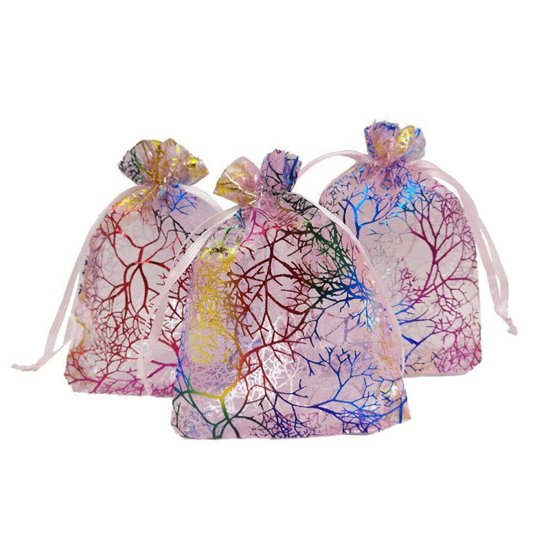 Sacs-cadeaux Coralline, Rose, H 5 po x l 7 po