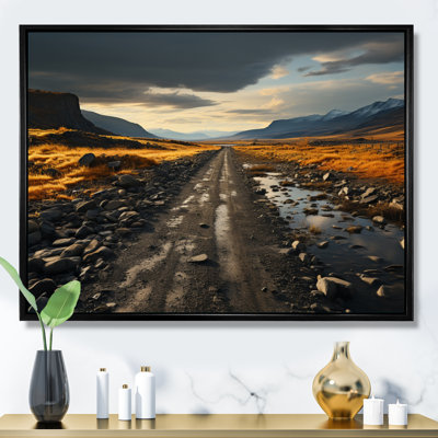 Blaz Road or et gris coucher de soleil II sur toile