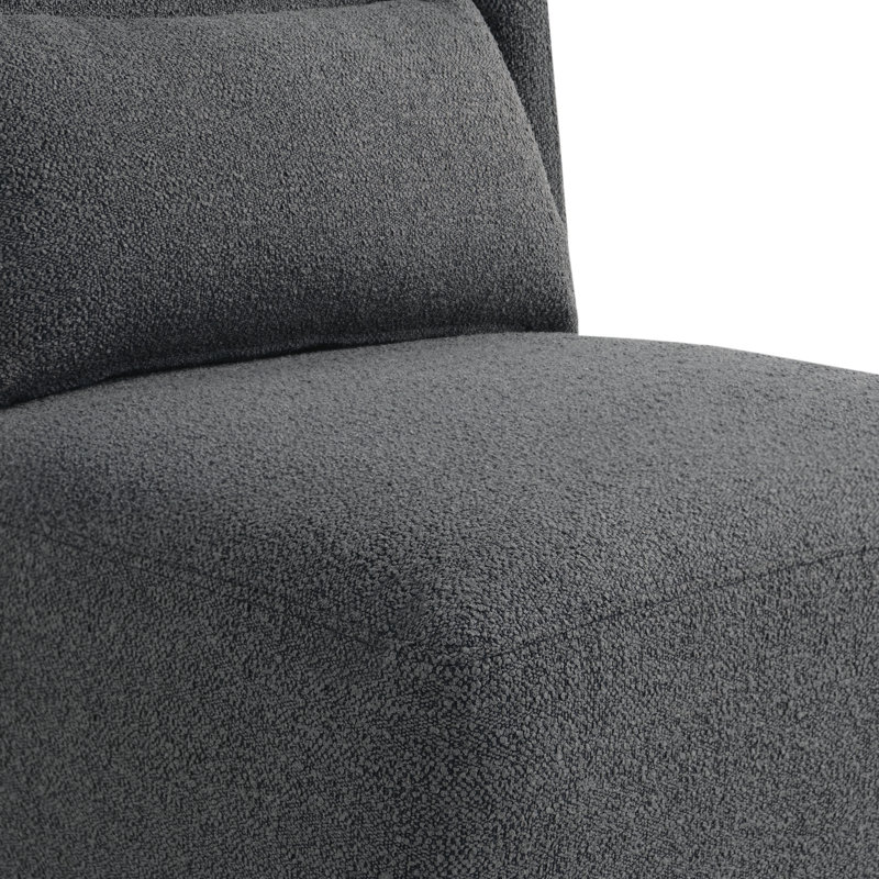Froid Accent Chair Charcoal, Charcoal Polyester