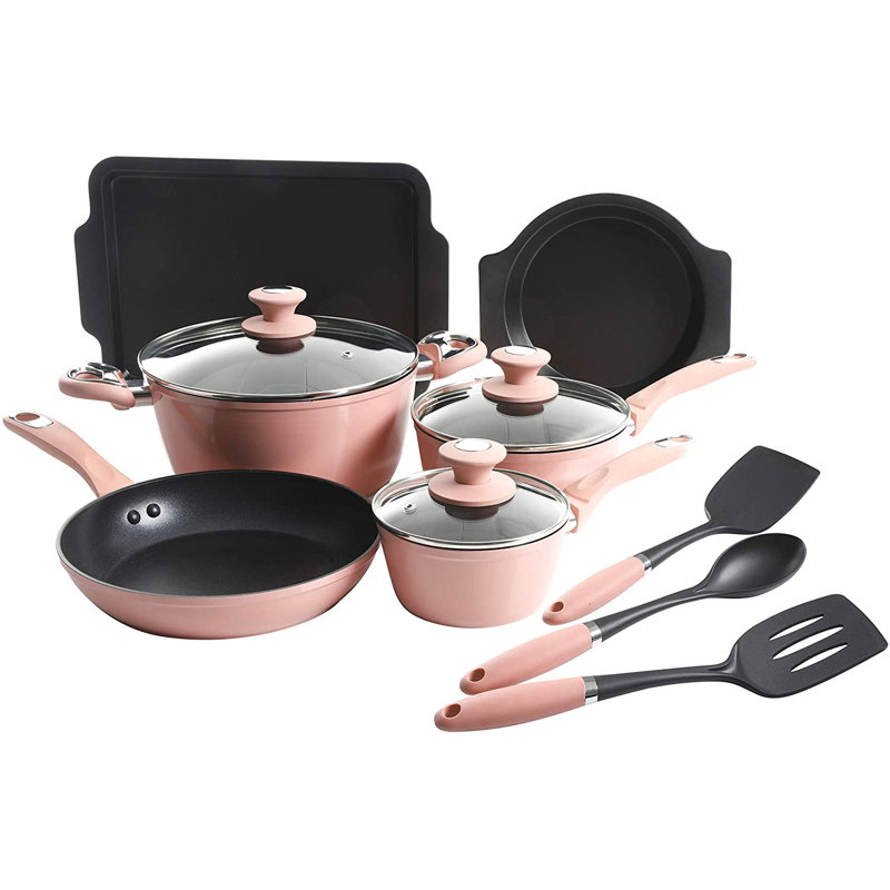 Gibson 12 Pieces Aluminum Non Stick Cookware Set