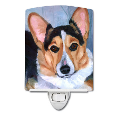 Éclairage de nuit en céramique gravement pembroke corgi