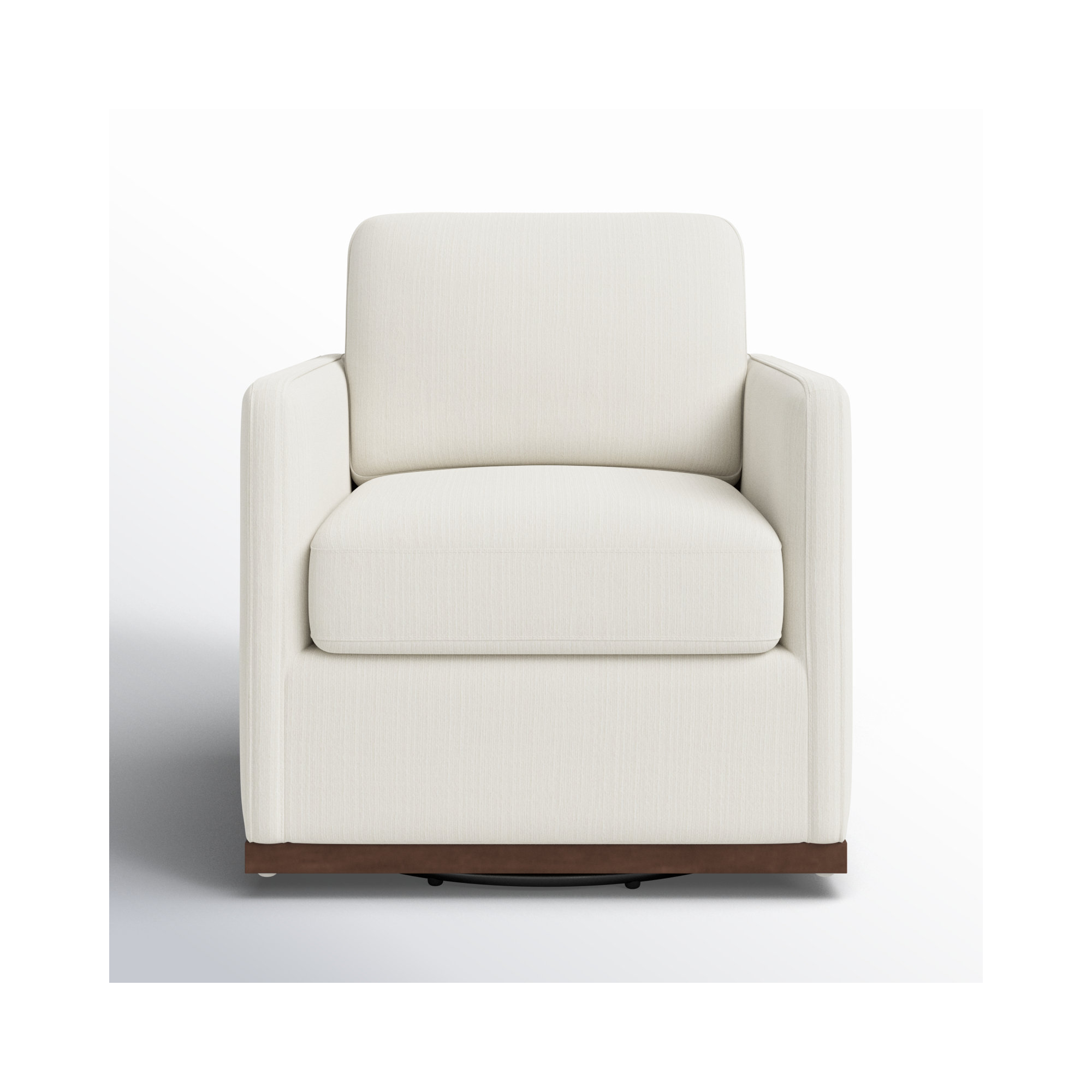 Bobbi Upholstered Swivel Armchair, Flannigan Cotton