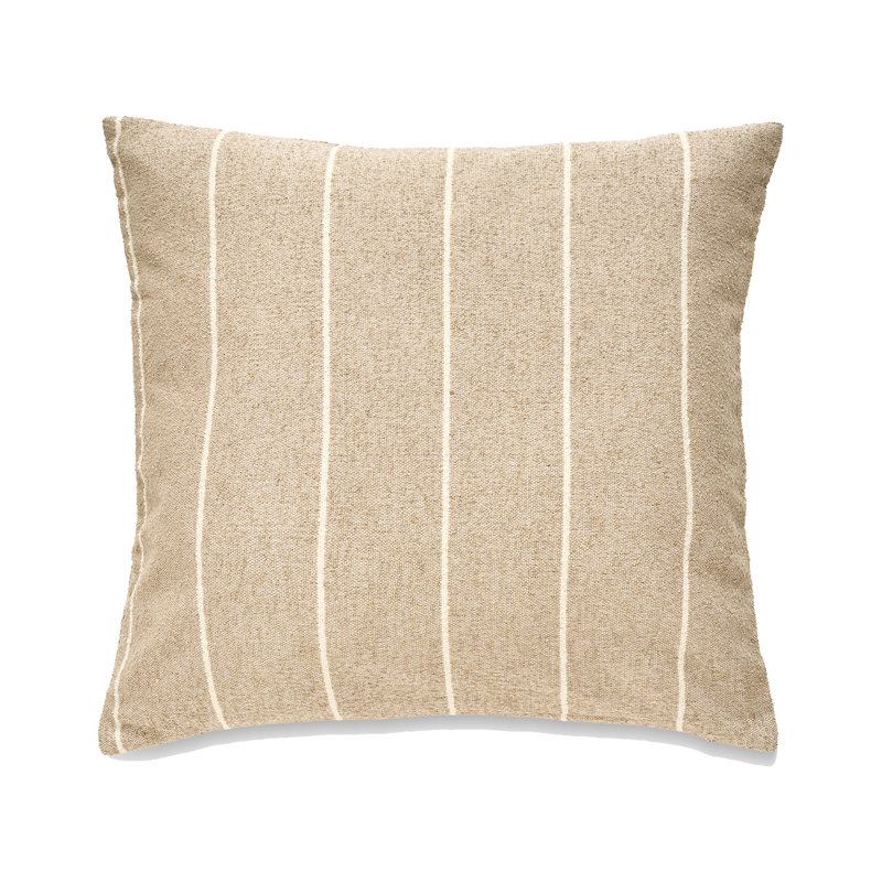 Coussin French Stripe, Plumes, Grège